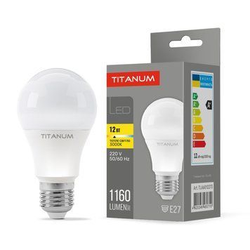 LED лампа TITANUM A60 12W E27 3000K 26455 фото