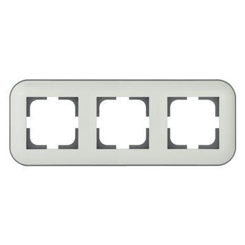 Рамка 3-на Ovivo Electric LOFT білий+сірий 404-010003-227 фото
