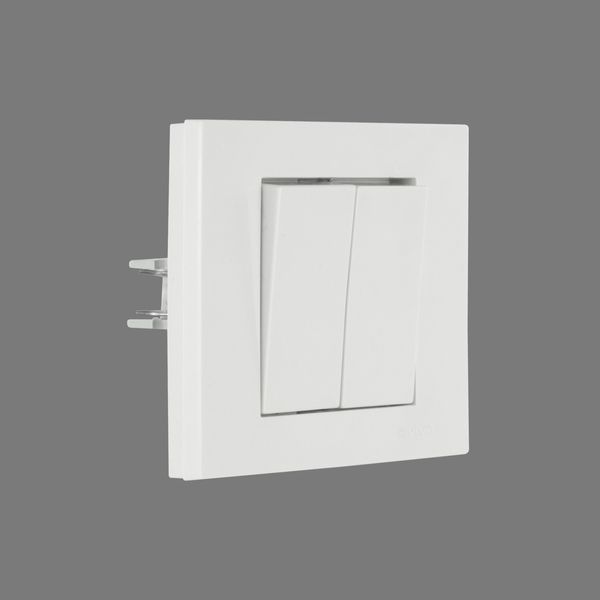 Вимикач 2-клв. Ovivo Electric Grano білий 400-010200-202 фото