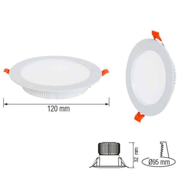 Світлодіодний світильник врізний Horoz Electric ALEXA-12 12W 4200K 016-048-0012-030 фото