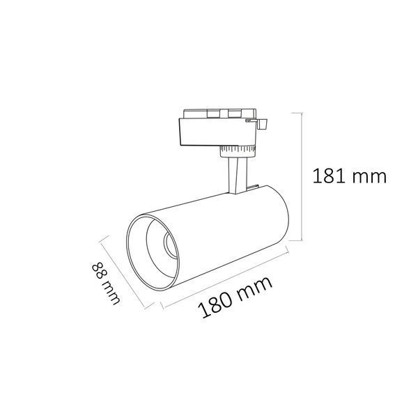 Світлодіодний світильник трековий Horoz Electric BREMEN-40 40W 4200K чорний 018-031-0040-020 фото