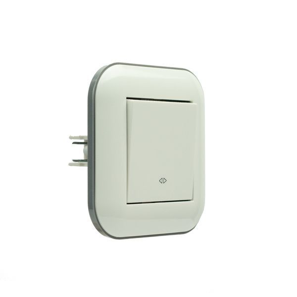 Вимикач реверсивний Ovivo Electric LOFT білий+сірий 404-010203-214 фото