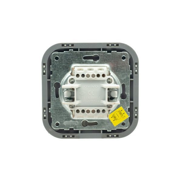 Вимикач реверсивний Ovivo Electric LOFT білий+сірий 404-010203-214 фото