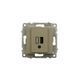 Механізм розетки USB Ovivo Electric GRANO антрацит 600-000313-245 фото 1