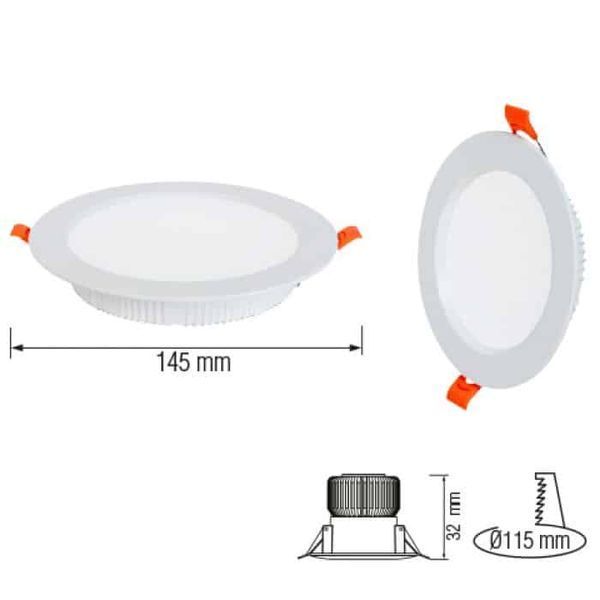 Світлодіодний світильник врізний Horoz Electric ALEXA-20 20W 7000K 016-048-0020-010 фото