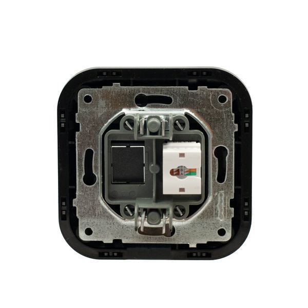 Розетка комп&rsquo;ютерна (CAT6) Ovivo Electric LOFT антрацит+чорна 404-130308-229 фото