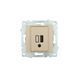 Механізм розетки USB Ovivo Electric GRANO титан 600-000312-245 фото 1