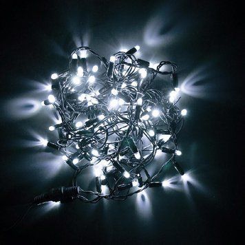 Гірлянда вулична STARLIGHT лінійна білий Flash 200LED IP44 чорний 10м 000057278 фото