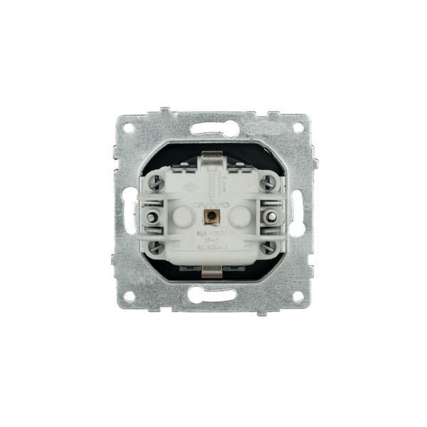 Механізм розетки з заз. та шторками Ovivo Electric GRANO чорний металік 600-000317-218 фото