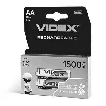 Акумулятори Videx HR6/AA 1500mAh double blister/2шт 23339 фото