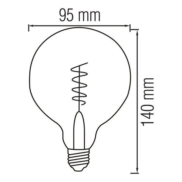 Світлодіодна лампа Horoz Electric FILAMENT RUSTIC GLOBE S-6W E27 2000K 001-072-0006-010 фото