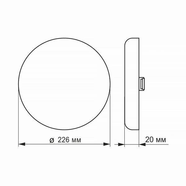 LED світильник безрамковий круглий VIDEX 33W 4100K 25144 фото
