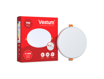 Світильник LED "без рамки" круг Vestum з рухомі кріплення 9W 4100K 1-VS-5504 фото