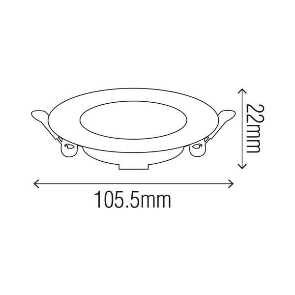 Світлодіодний світильник вбудований Horoz Electric LED AURA-5 5W 4200K білий 016-068-0005-030 фото