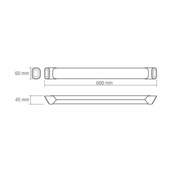 LED світильник лінійний VIDEX 36W 0.6М 5000K 220V чорний 27636 фото
