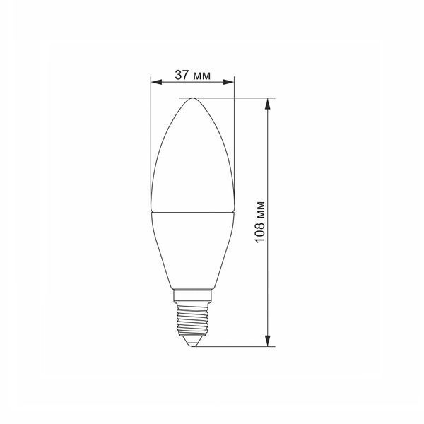 LED лампа VIDEX C37e 7W E14 4100K 24955 фото
