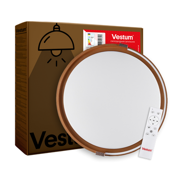 Світильник LED Vestum COLISEUM матовий 60W 395*60мм 3000К-6500К з ДК біле золото VS-91065 фото