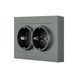 Розетка 2-а. з зазем. Ovivo ElectricGRANO дим 400-110300-907 фото 2