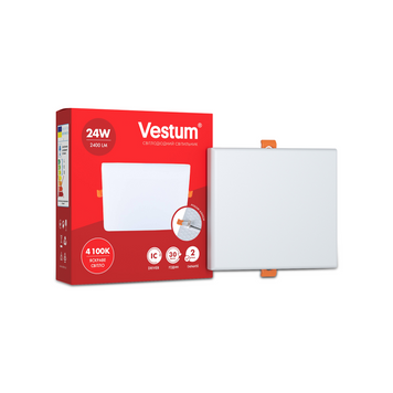 Світильник LED "без рамки" квадрат Vestum з рухомі кріплення 24W 4100K 1-VS-5607 фото