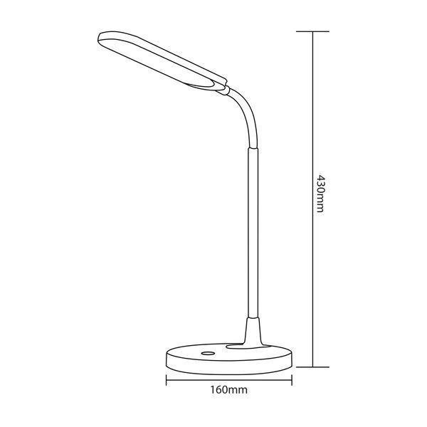 Світильник настільний Horoz Electric LED AYLA 8W білий 049-036-0008-010 фото