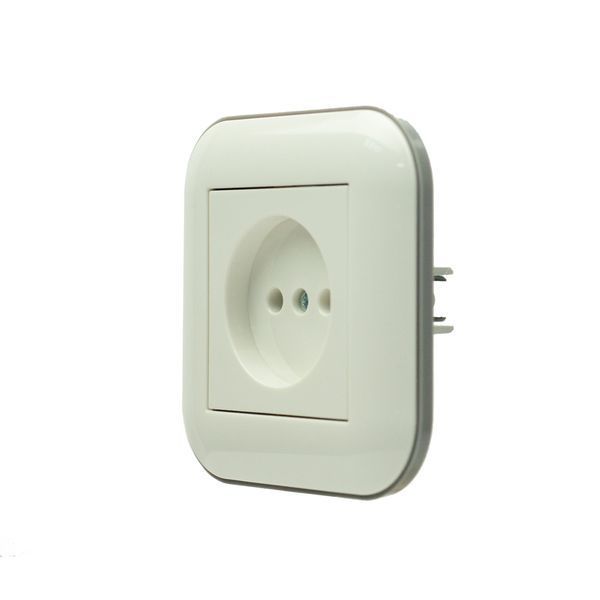 Розетка Ovivo Electric LOFT біла+сіра 404-010303-215 фото
