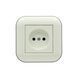 Розетка Ovivo Electric LOFT біла+сіра 404-010303-215 фото 1