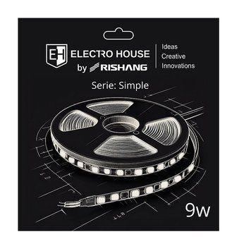 LED стрічка ElectroHouse Simple Rishang 9Вт 12В SMD2835 120 діодів 900Лм 3000K EH-STR4RS12 фото