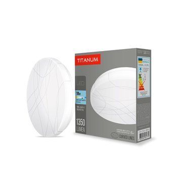 LED світильник настінно-стельовий TITANUM 18W 5000K Криві лінії 26685 фото