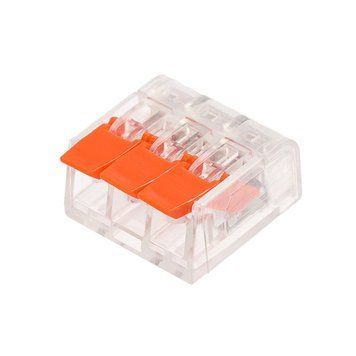 Конектор на 3 контакти ElectroHouse 450В 32A прозорий EH-CONN-02T фото