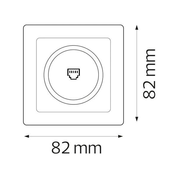 Розетка комп'ютерна Horoz Electric TINA біла 112-005-0014-010 фото