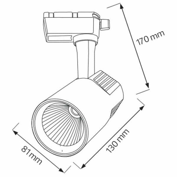 Світлодіодний світильник трековий Horoz Electric VARNA-30 30W 4200K чорний 018-026-0030-020 фото