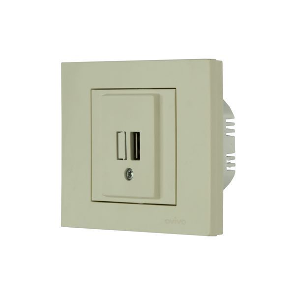 Розетка 1-USB Ovivo Electric GRANO кремова 400-020300-245 фото