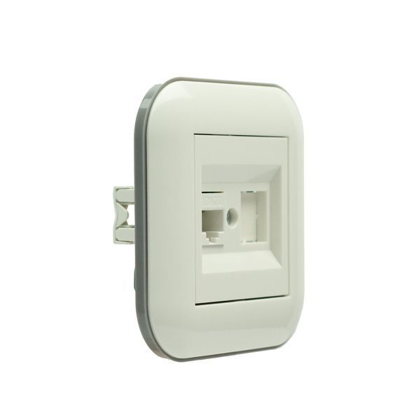 Розетка комп&rsquo;ютерна (CAT6) Ovivo Electric LOFT біла+сіра 404-010303-229 фото
