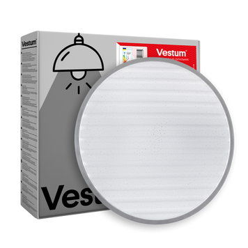Світильник LED Vestum GRILL зоряне небо 30W 375*60мм 4000К срібло VS-90039 фото