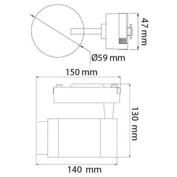 Світлодіодний світильник трековий Horoz Electric MONACO-15 15W 4200K білий 018-019-0015-010 фото