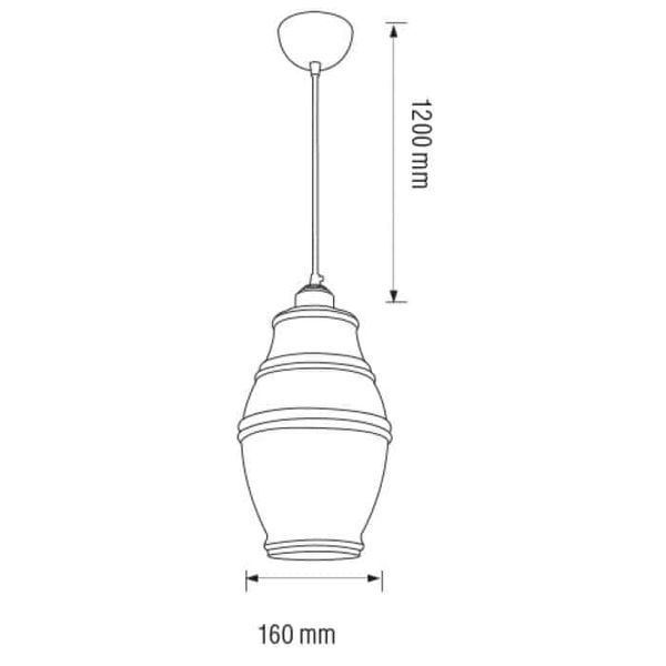 Світильник підвісний Horoz Electric ELEMENT-1 Е27 титановий 021-015-0001-010 фото