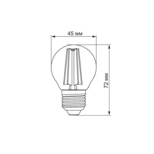 LED лампа TITANUM Filament G45 4W E27 2200K бронза 25526 фото