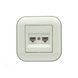 Розетка комп&rsquo;ютерна двійна (CAT6) Ovivo Electric LOFT біла+сіра 404-010303-230 фото 1