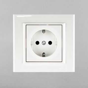 Розетка з заз. Ovivo Electric MINA біла 401-010300-217 фото