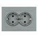 Розетка 2-а. з зазем. Ovivo Electric GRANO срібло 400-100300-907 фото 1