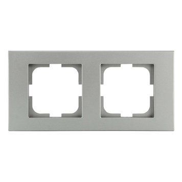 Рамка 2-на Ovivo Electric GRANO срібло 400-100000-226 фото