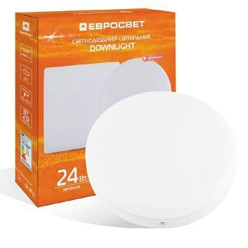 Світильник точковий накладний Євросвітло 24Вт коло LED-SR-170-24 6400К без рамки 000057961 фото