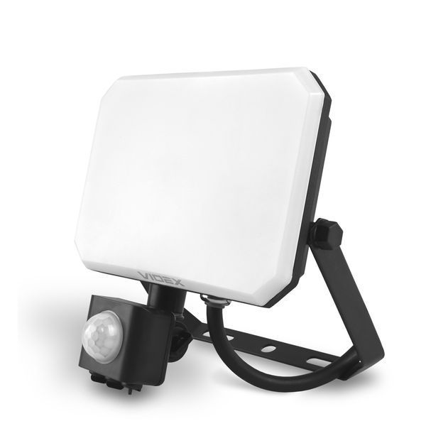LED прожектор VIDEX F3 30W 5000K з датчиком руху 220V Black (VLE-F3-0305B-S) 27717 фото