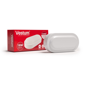 Світильник ЖКГ LED Vestum 18W овал 4500K 220V 1-VS-7204 фото