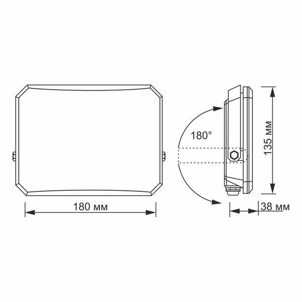 LED прожектор VIDEX F3 50W 5000K 220V Black (VLE-F3-0505) 27715 фото