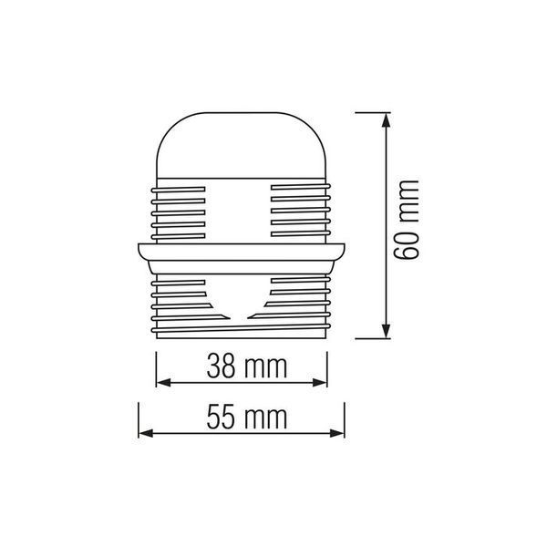 Патрон пластиковий з юбкою Horoz Electric Е27 білий 094-002-0001-010 фото