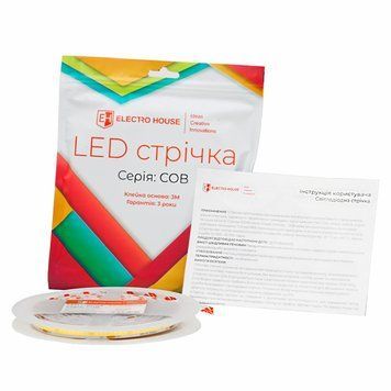 LED стрічка ElectroHouse 10Вт 24В COB 320 діодів 100Лм/Вт 4500K EH-STR5COB фото