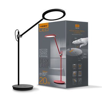 LED лампа настiльна VIDEX VL-TF15B 20W 4100K чорна 26432 фото
