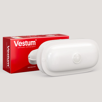 Світильник ЖКГ LED Vestum 12W овал 4500K 220V з датч. руху 1-VS-7205 фото