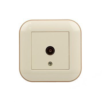 Розетка ТВ кінцева Ovivo Electric LOFT кремова+крафтова 404-020306-225 фото